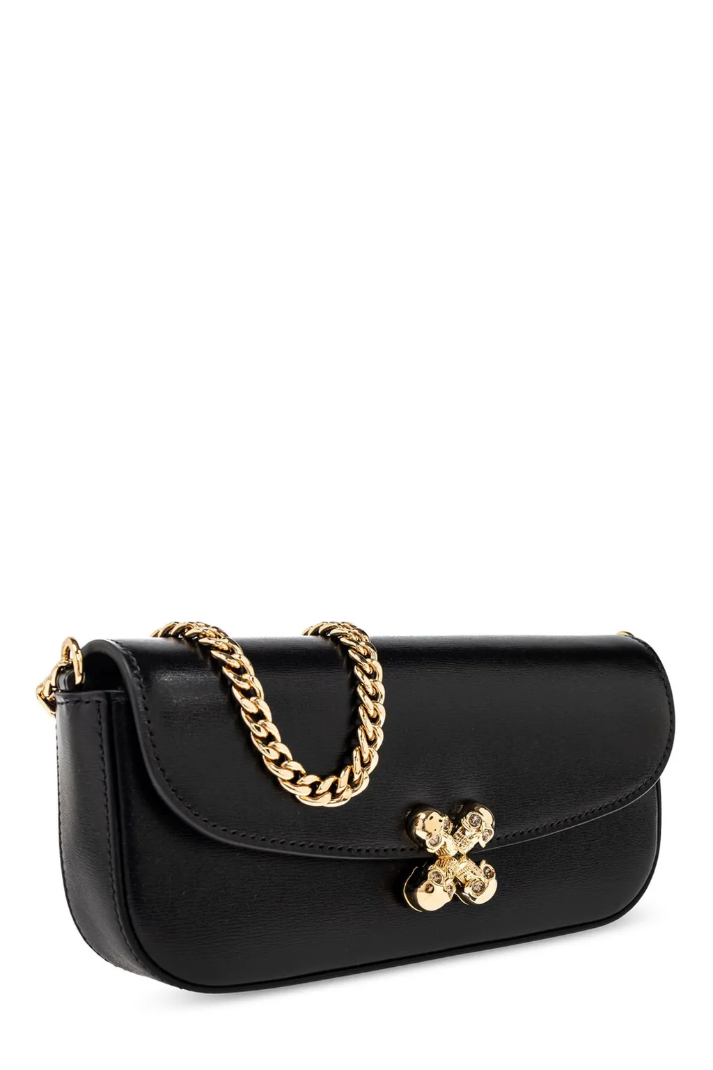 Small Skull Flower Embellished Shoulder Bag