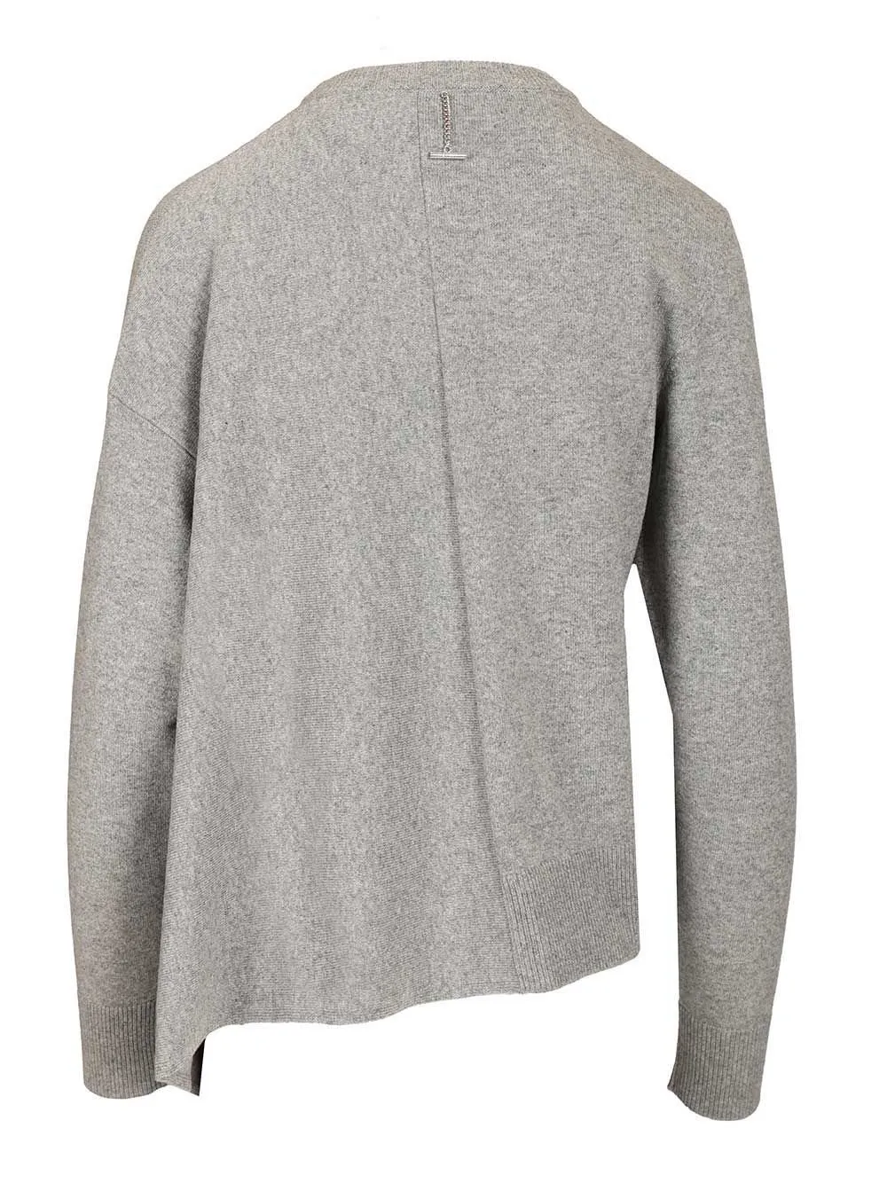 Asymmetric Hem Crewneck Jumper