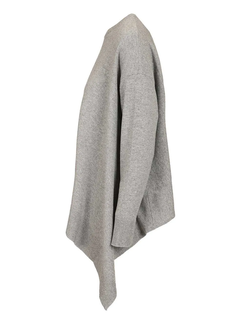 Asymmetric Hem Crewneck Jumper