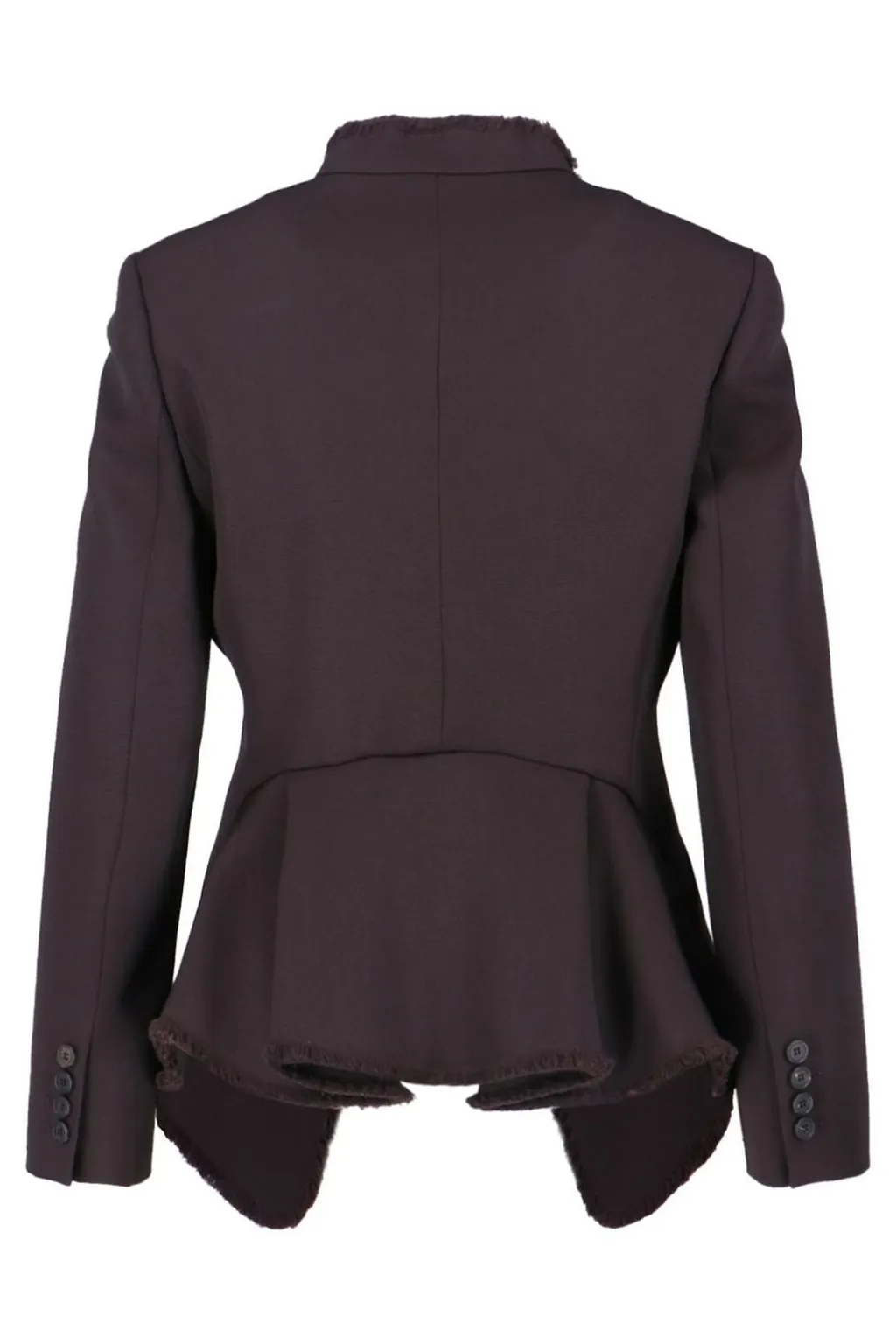 Frayed-Edge Fitted Blazer