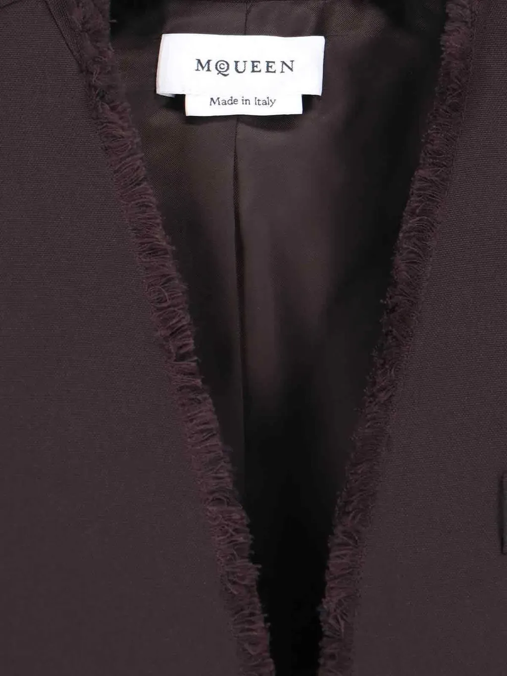 Frayed-Edge Fitted Blazer