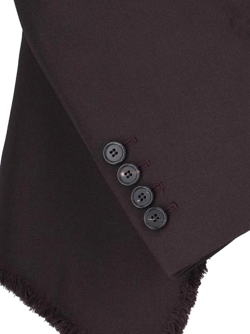 Frayed-Edge Fitted Blazer