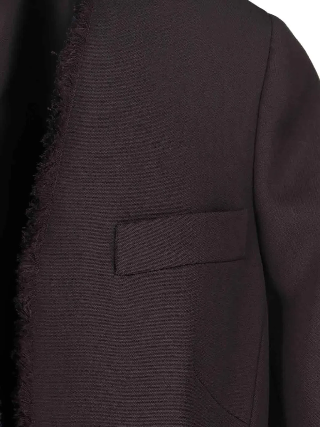 Frayed-Edge Fitted Blazer