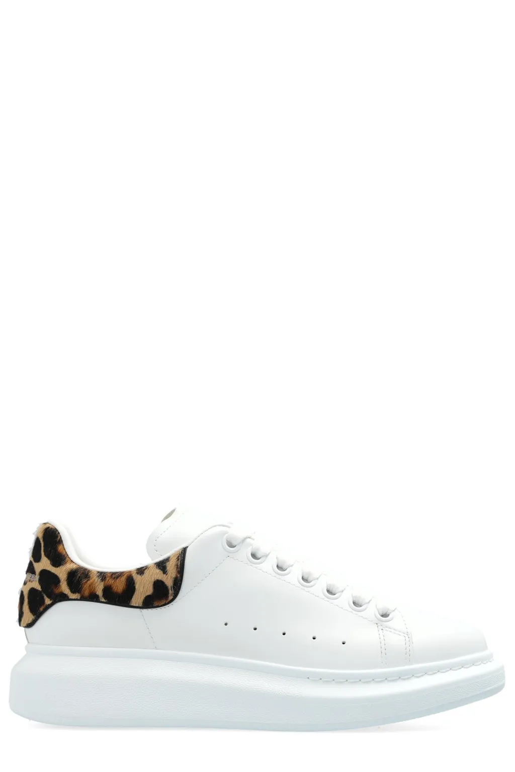 Leopard Detailed Lace-Up Sneakers
