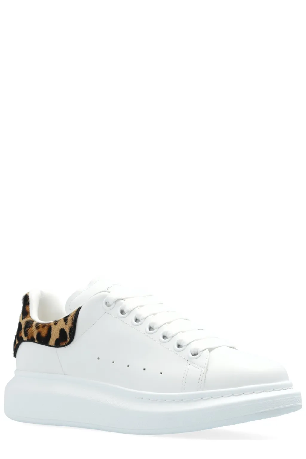 Leopard Detailed Lace-Up Sneakers