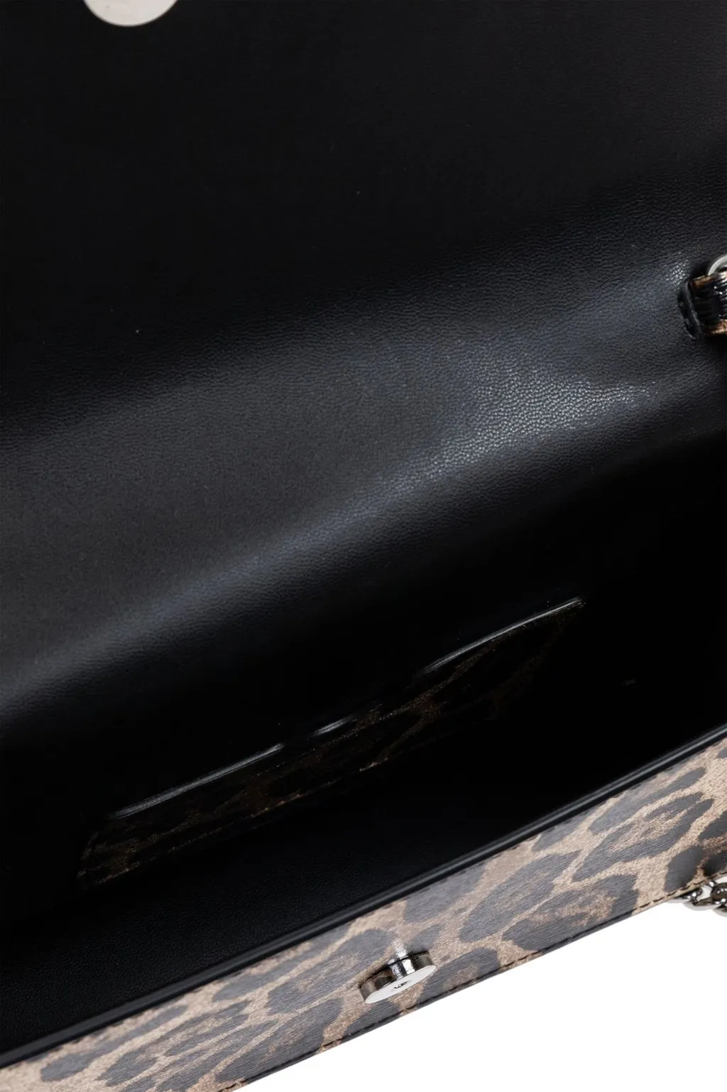 Leopard Printed Small Skull Clutch Bag