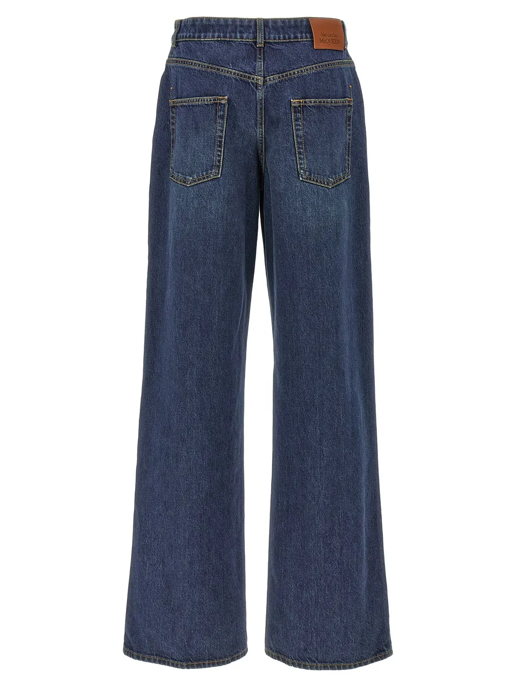 Logo Patch Wide-Leg Jeans