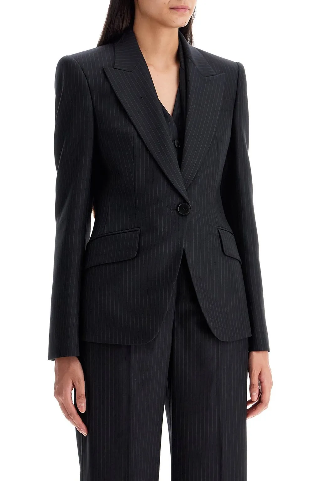 Single Breasted Striped Blazer