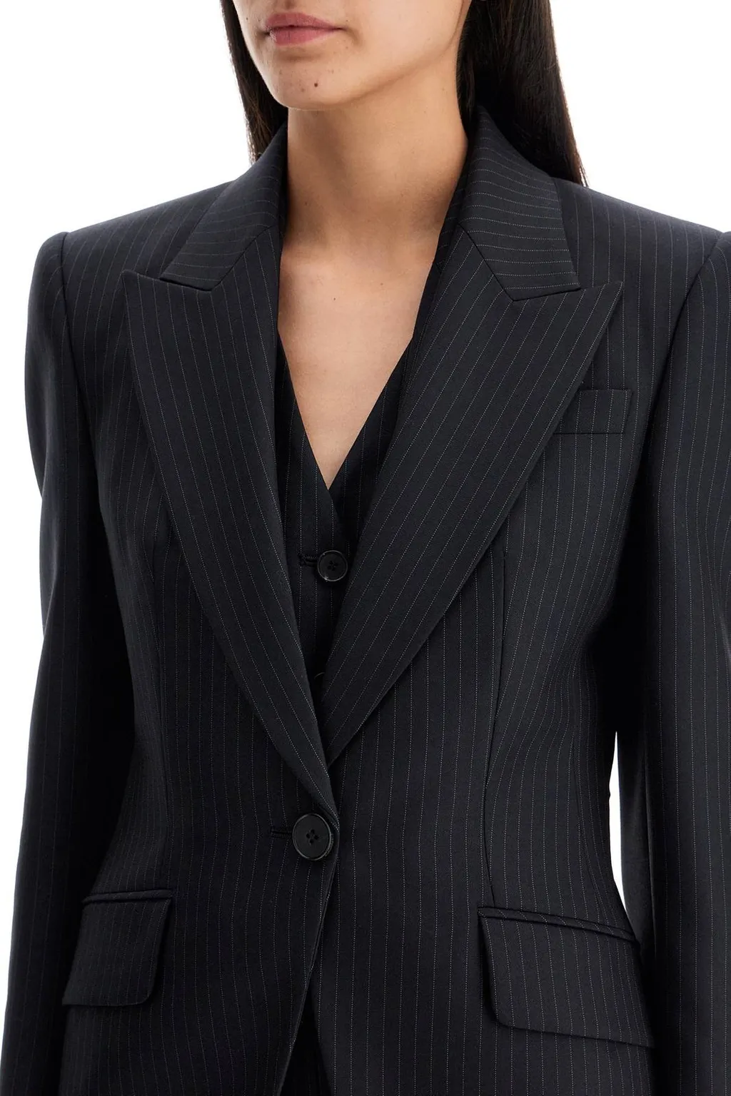 Single Breasted Striped Blazer