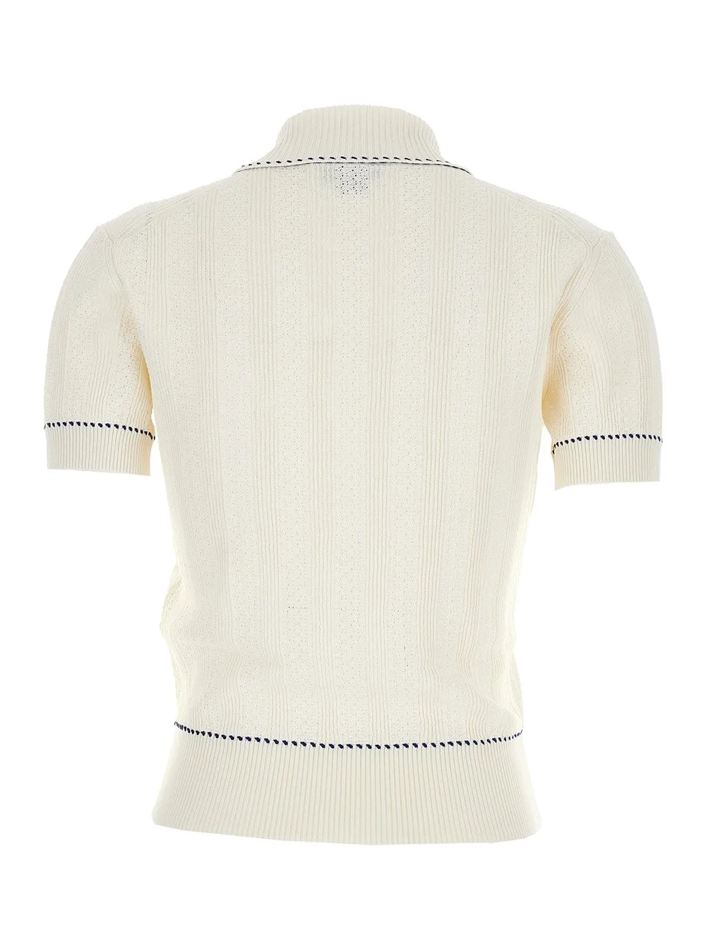 Logo Embroidered Knitted Polo Shirt