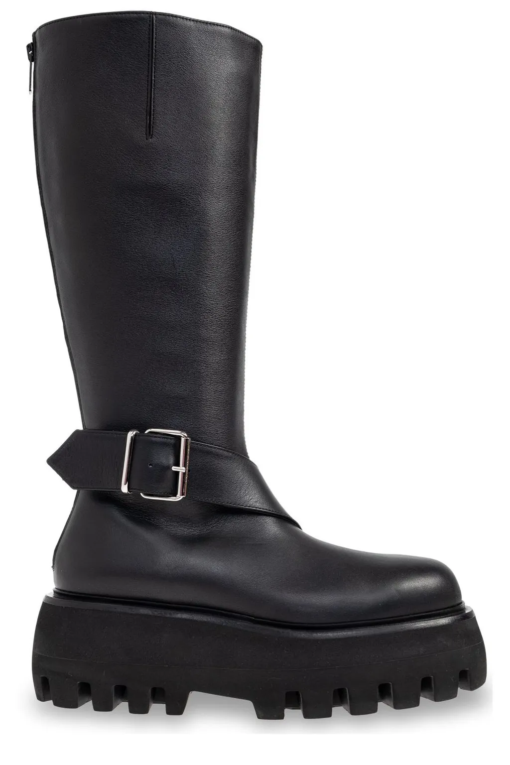Sofa Knee-High Buckle Platform Boots