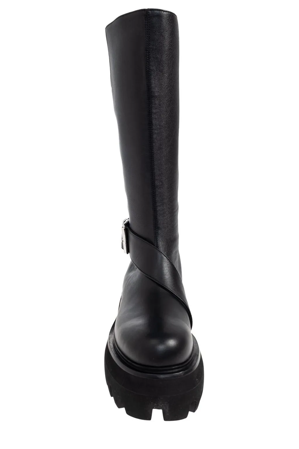 Sofa Knee-High Buckle Platform Boots