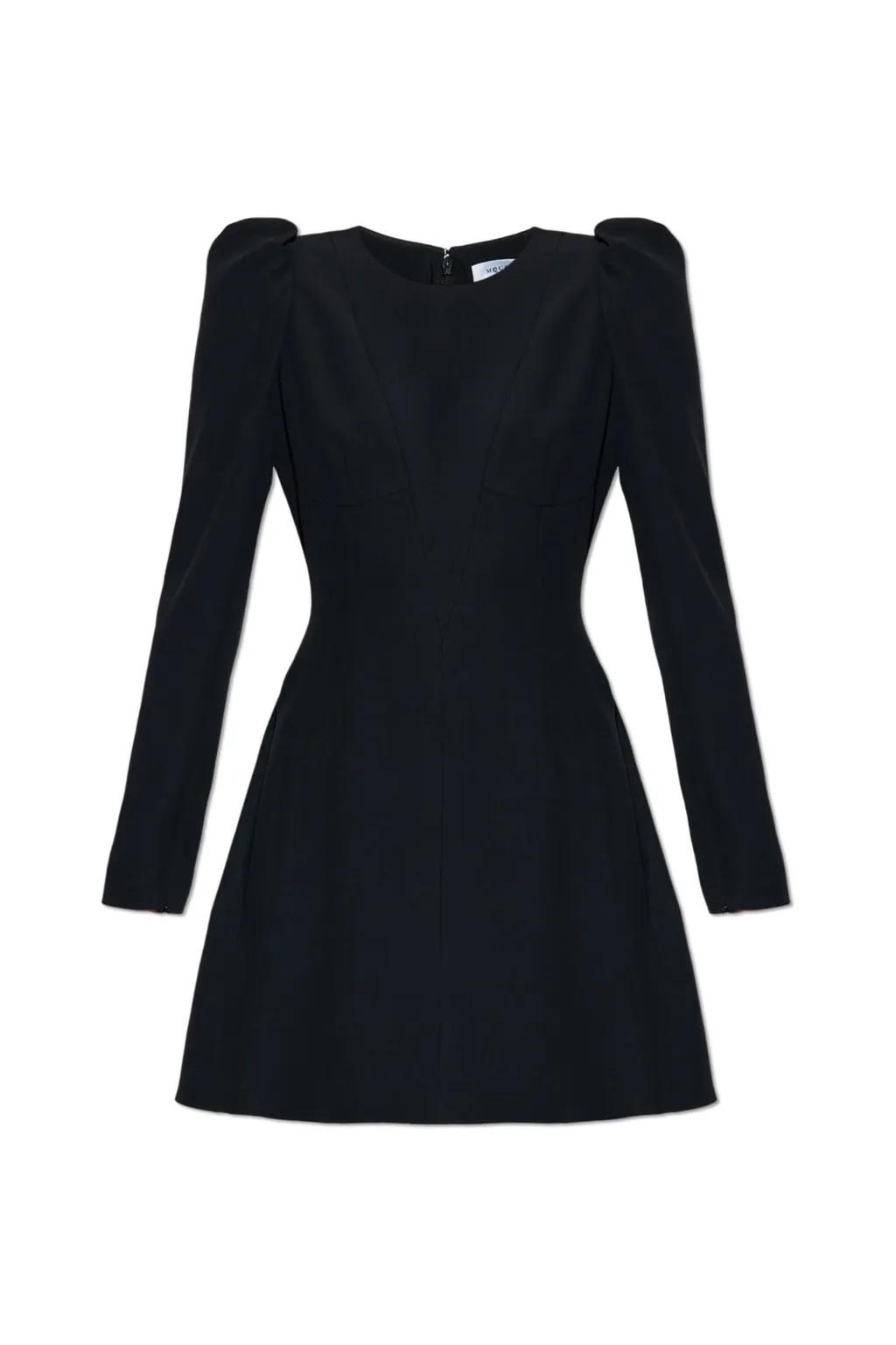 Puff-Sleeved Flared Mini Dress