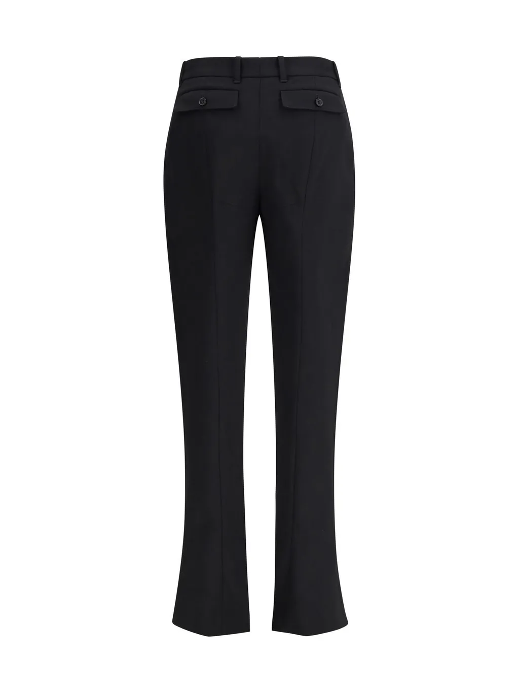 Straight-Leg Pleated Trousers