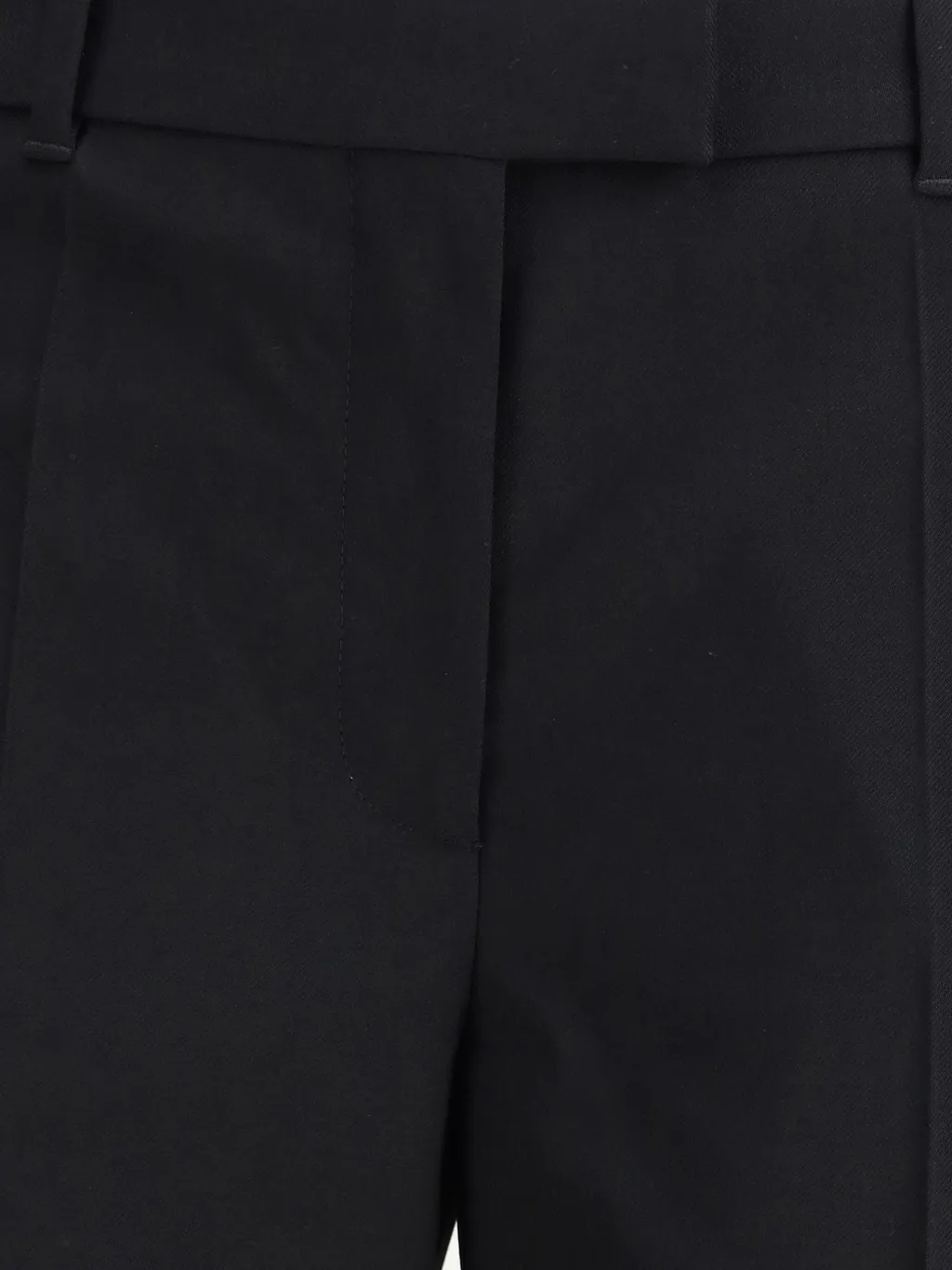 Straight-Leg Pleated Trousers