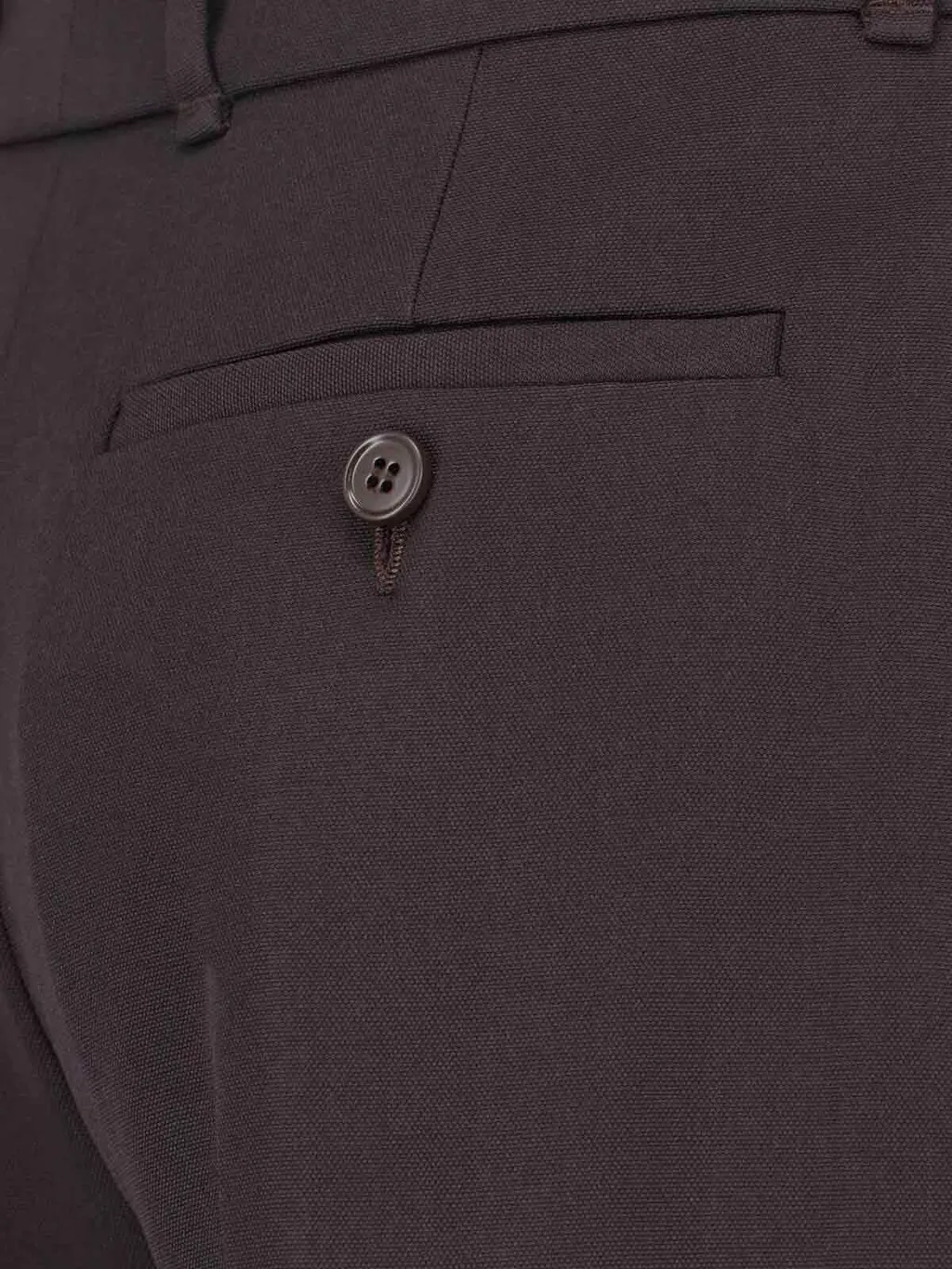 Straight-Leg Pleated Trousers