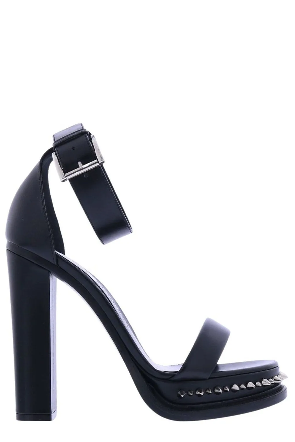 Spike Embellished Ankle-Strap Sandals