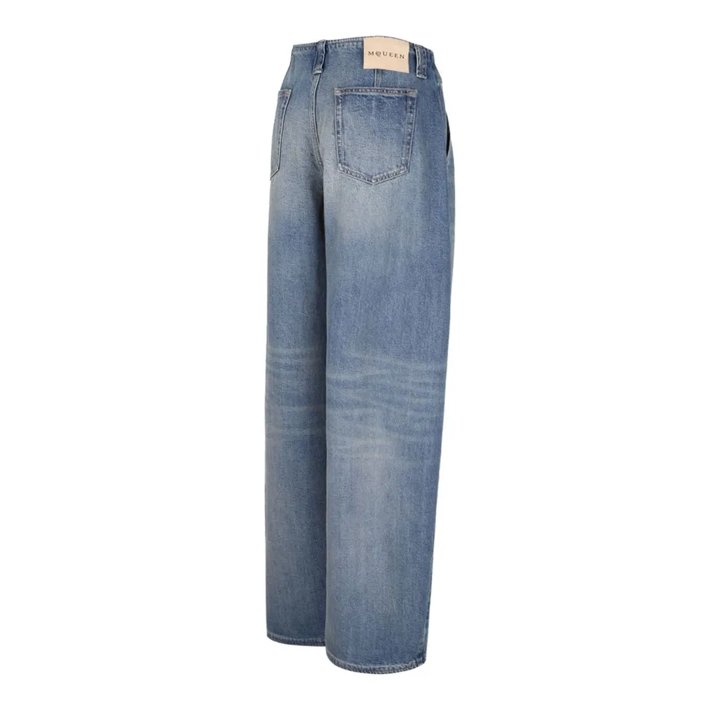 Logo Patch Wide-Leg Jeans