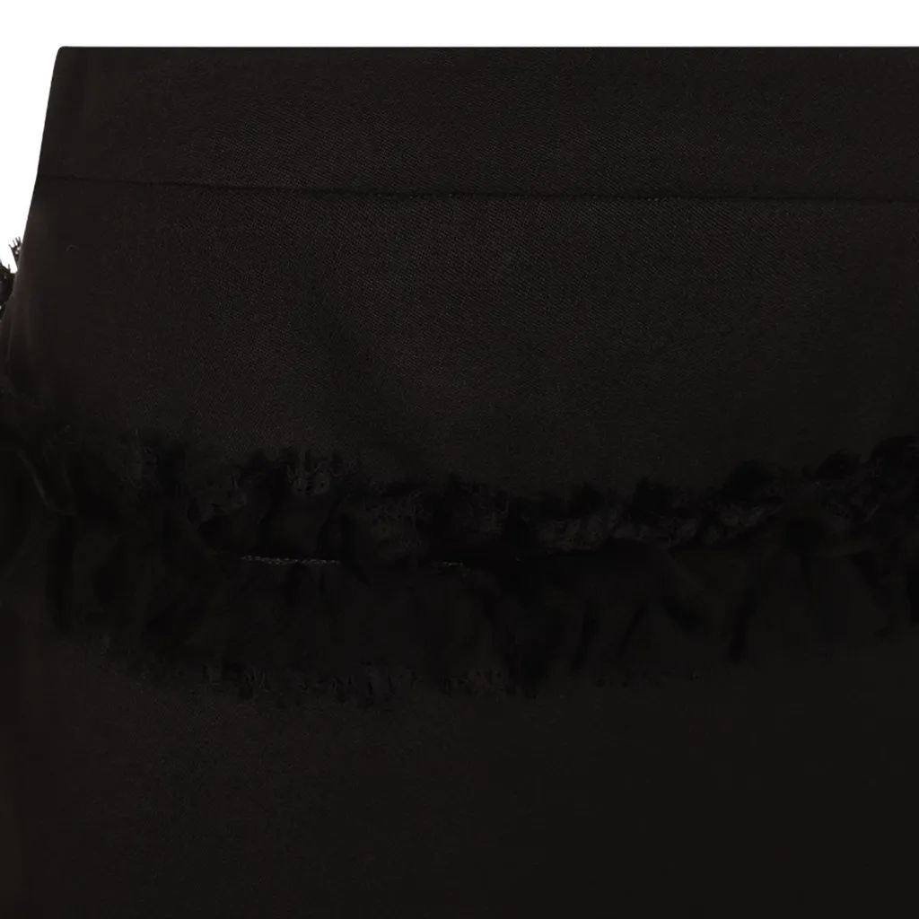Slashed Buttoned Pencil Skirt