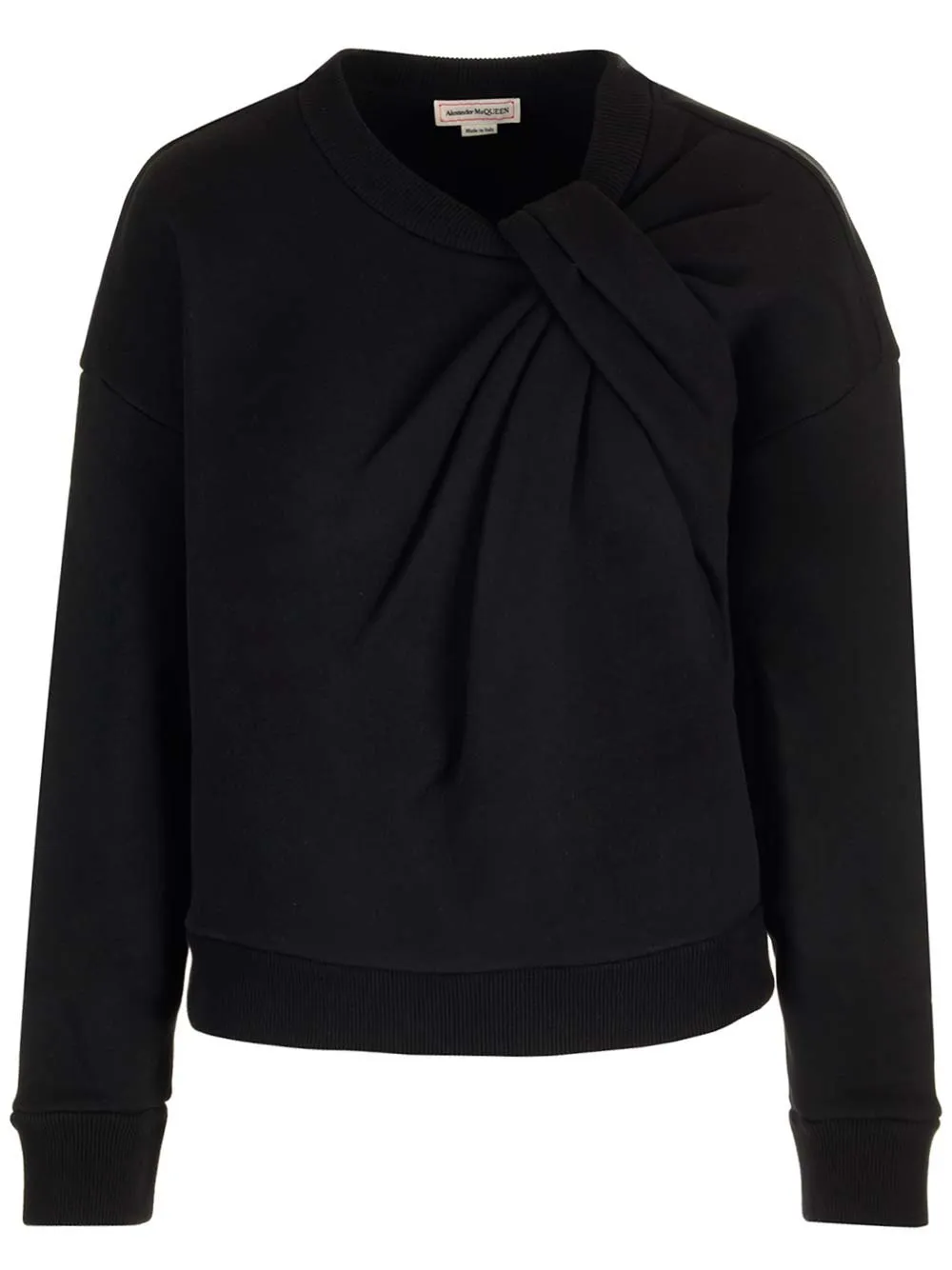 Knot-Detailed Crewneck Sweatshirt