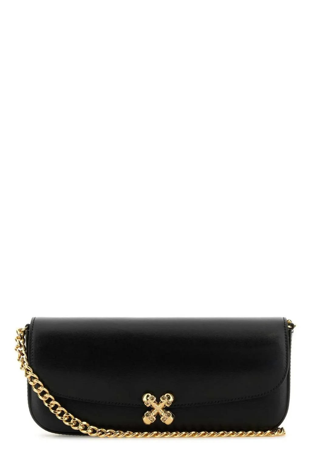Skull Flower Chain-Linked Shoulder Bag