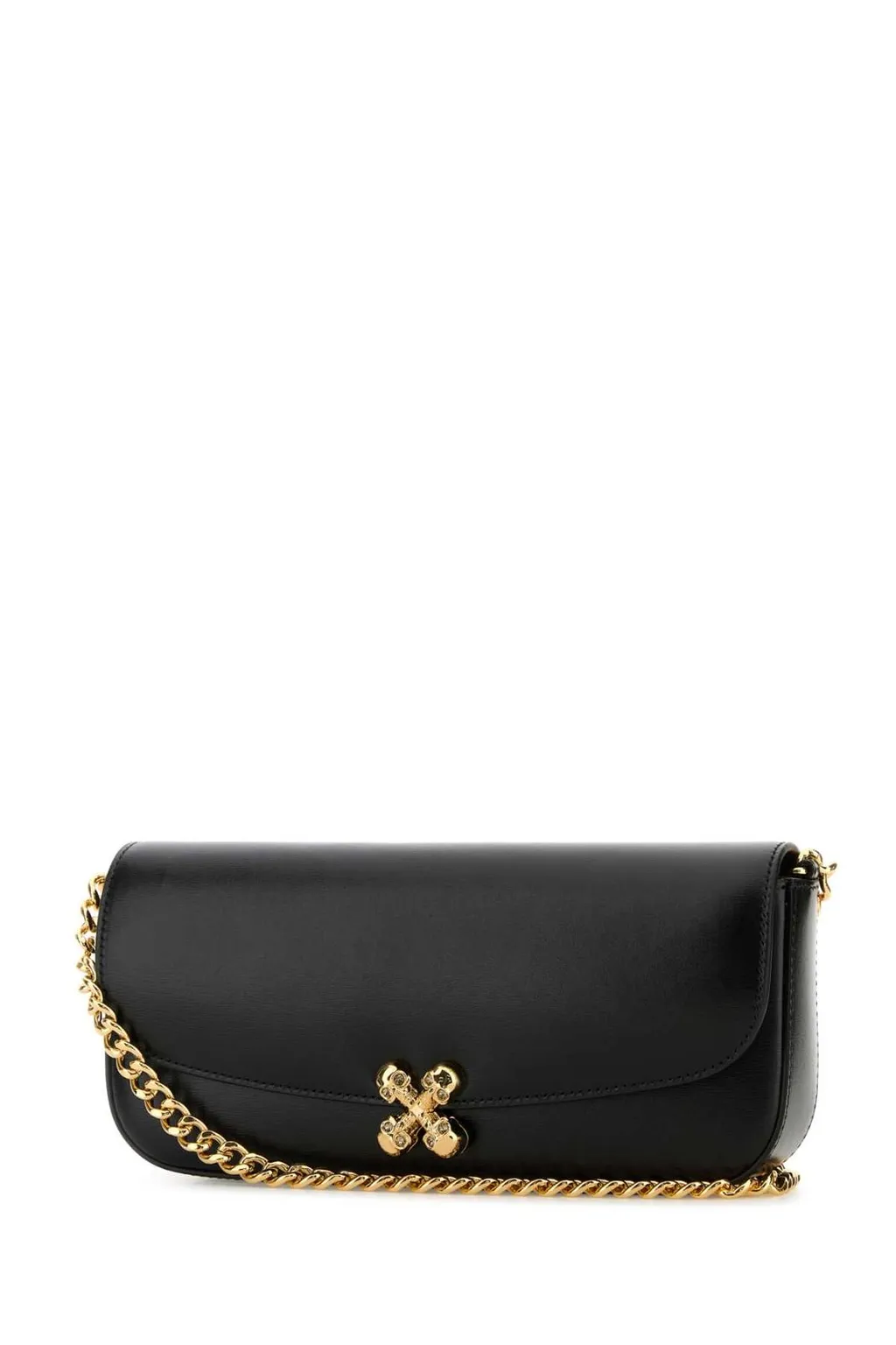 Skull Flower Chain-Linked Shoulder Bag