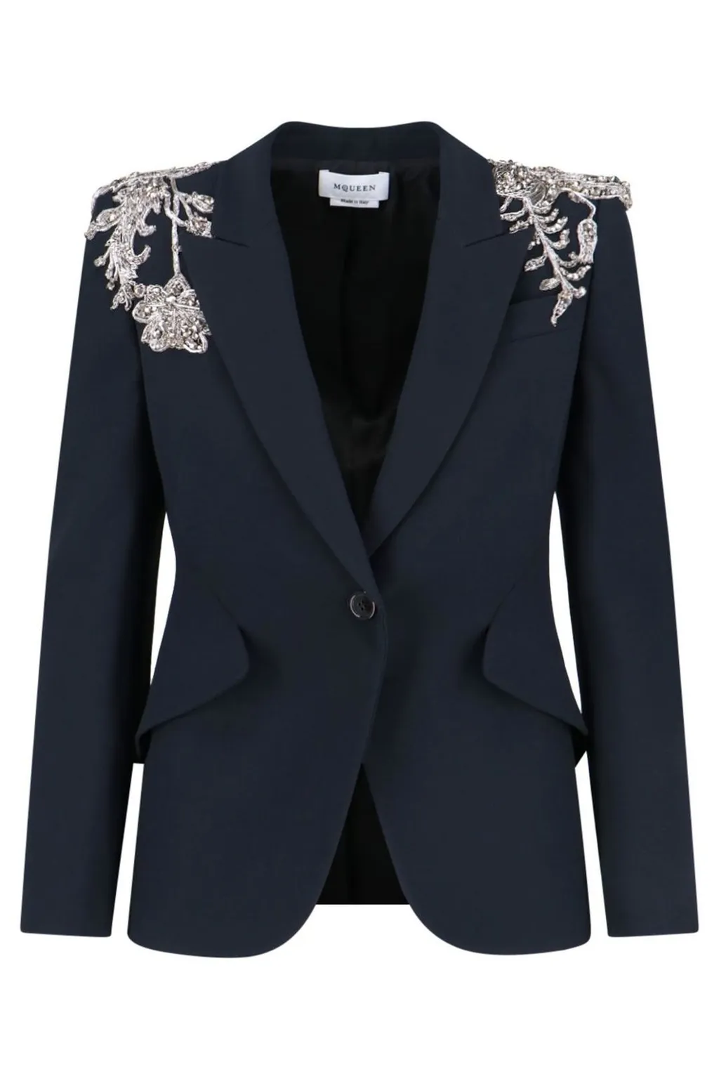 Single Breasted Embellished Shoulder Blazer