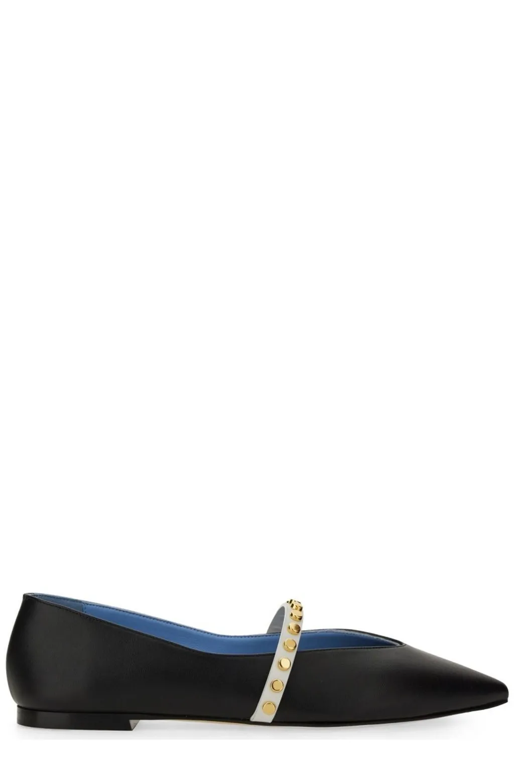 Pointed-Toe Embellished Flats