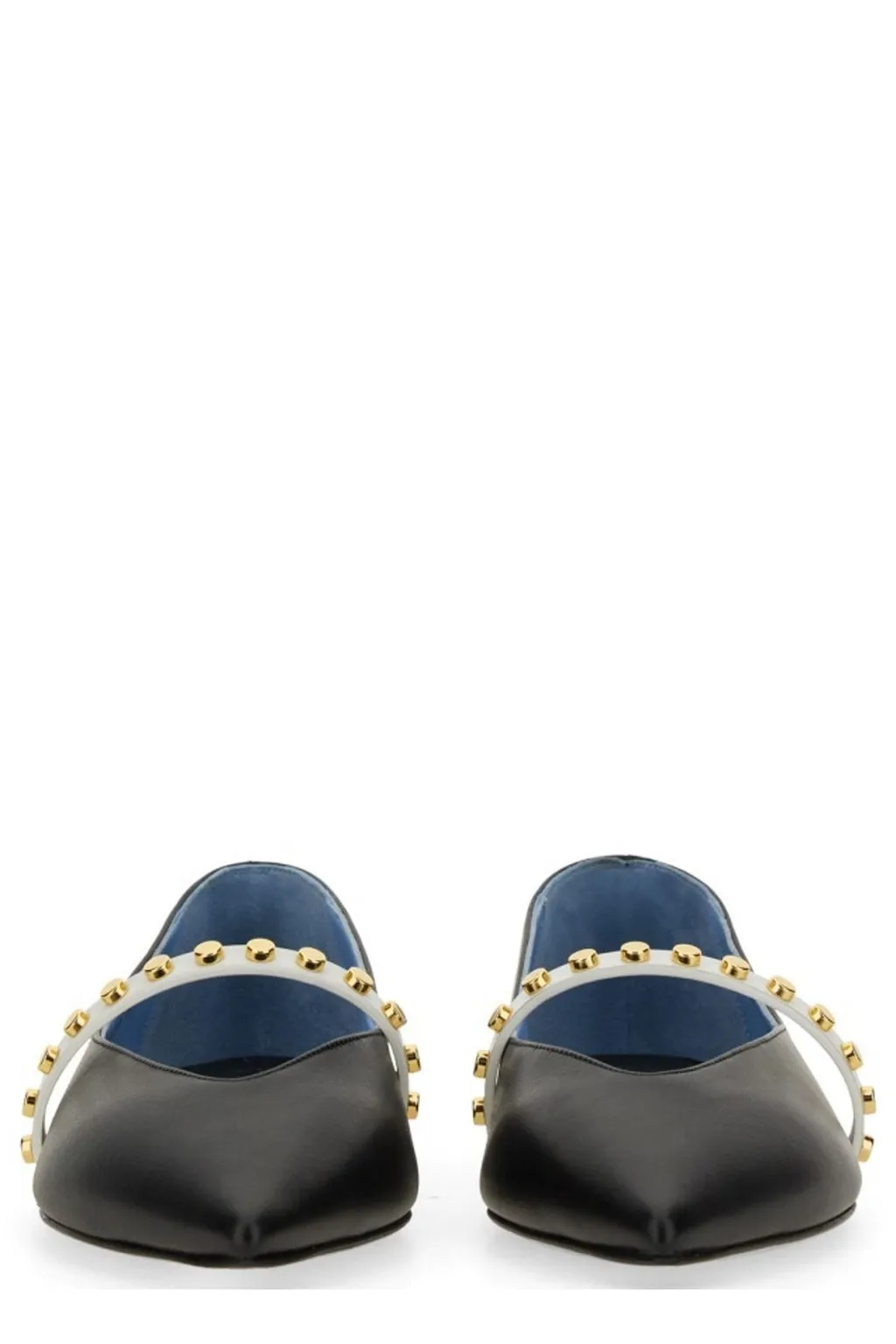 Pointed-Toe Embellished Flats