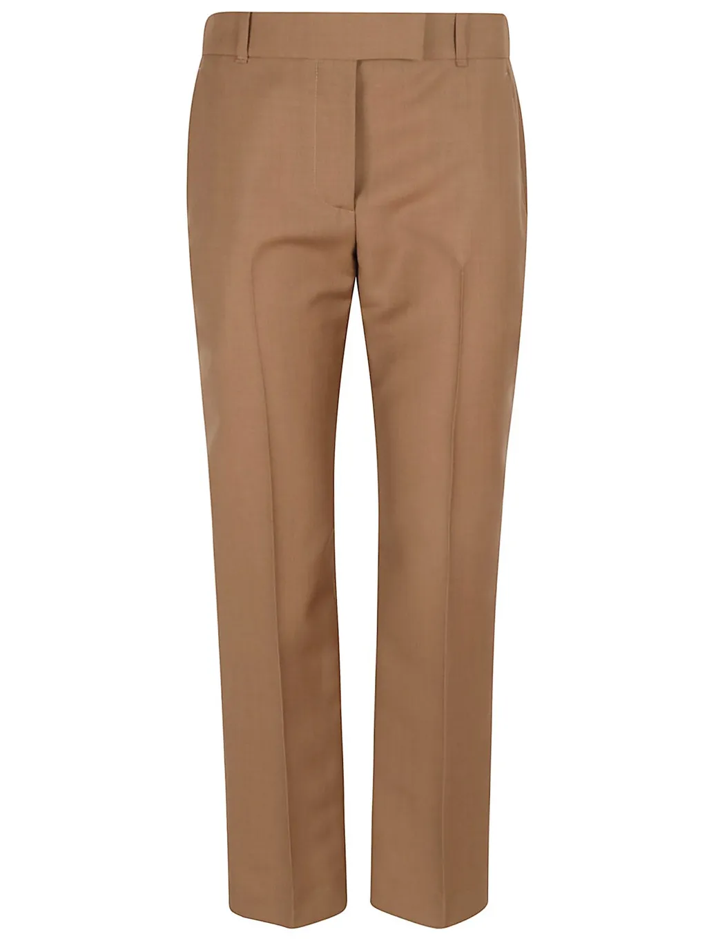 Straight-Leg Pleated Trousers