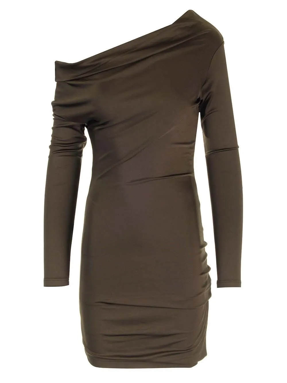 Off-Shoulder Draped Mini Dress