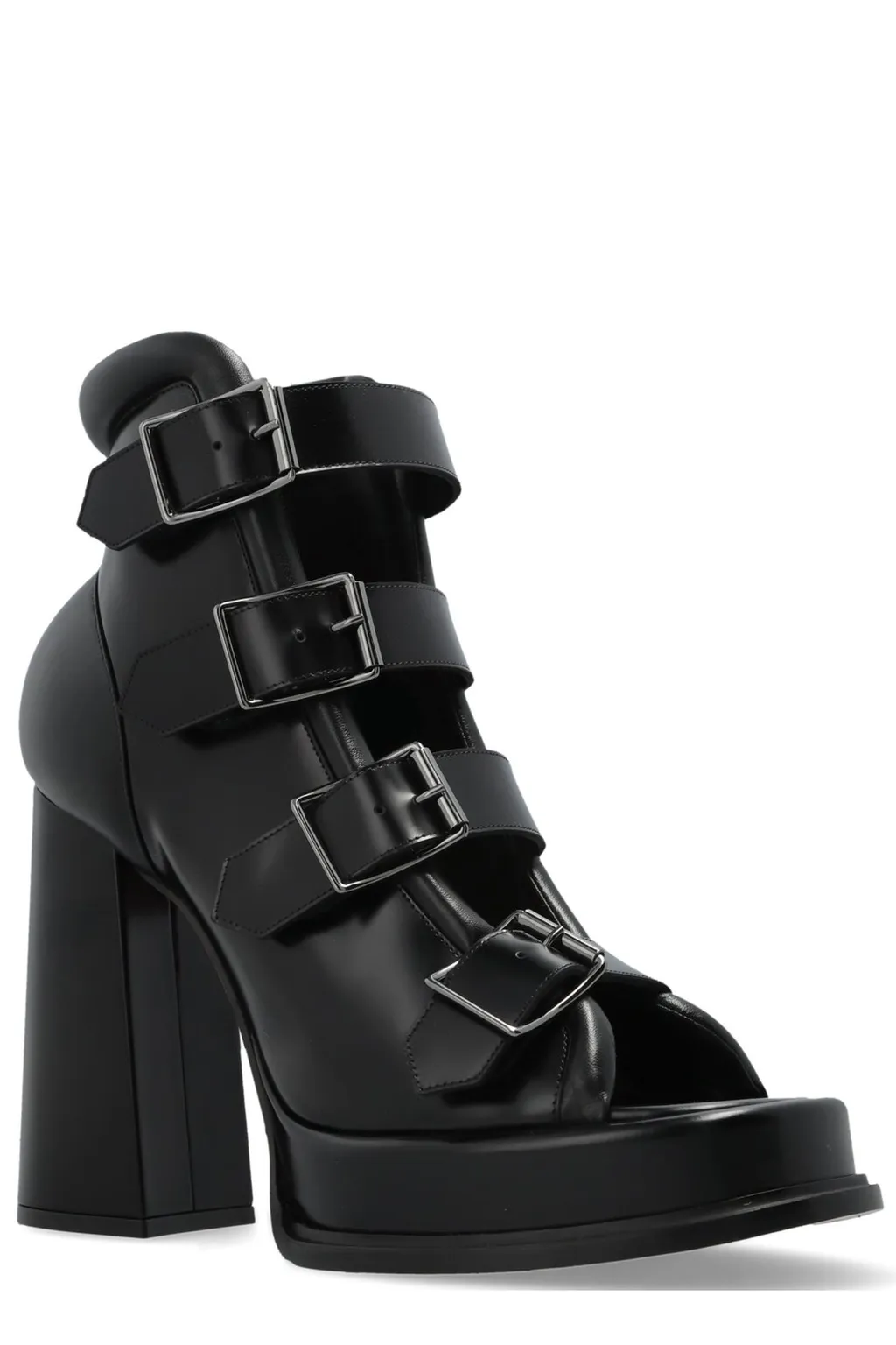 Caged Buckle Strap Sandals