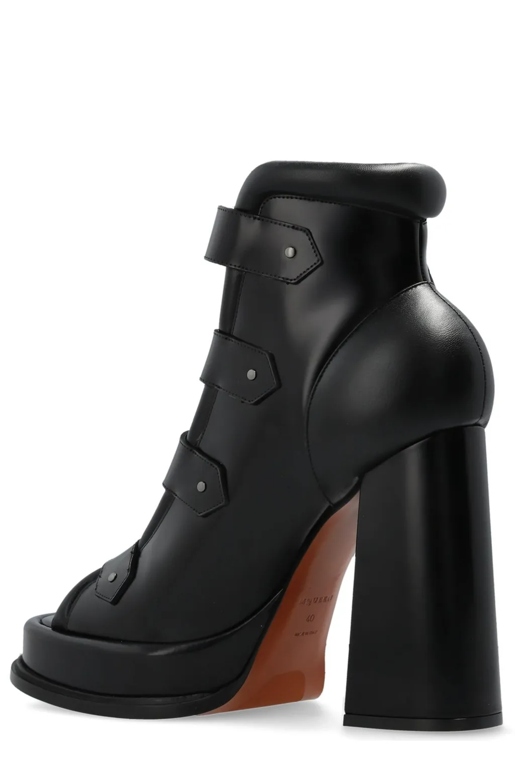 Caged Buckle Strap Sandals