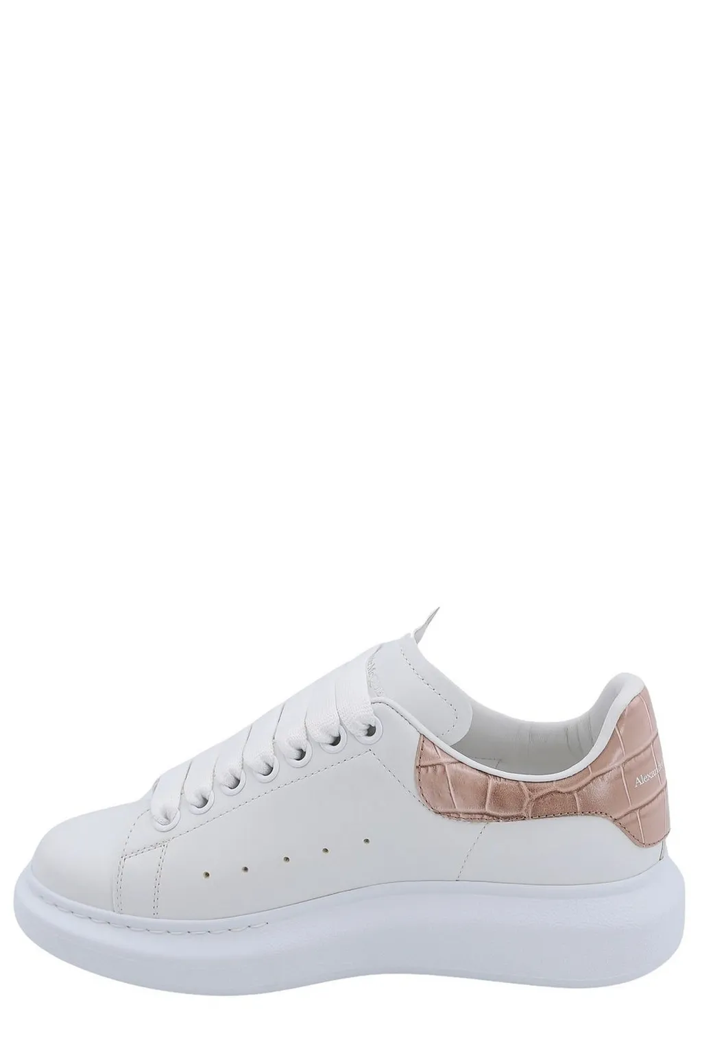 Almond-Toe Lace-Up Sneakers