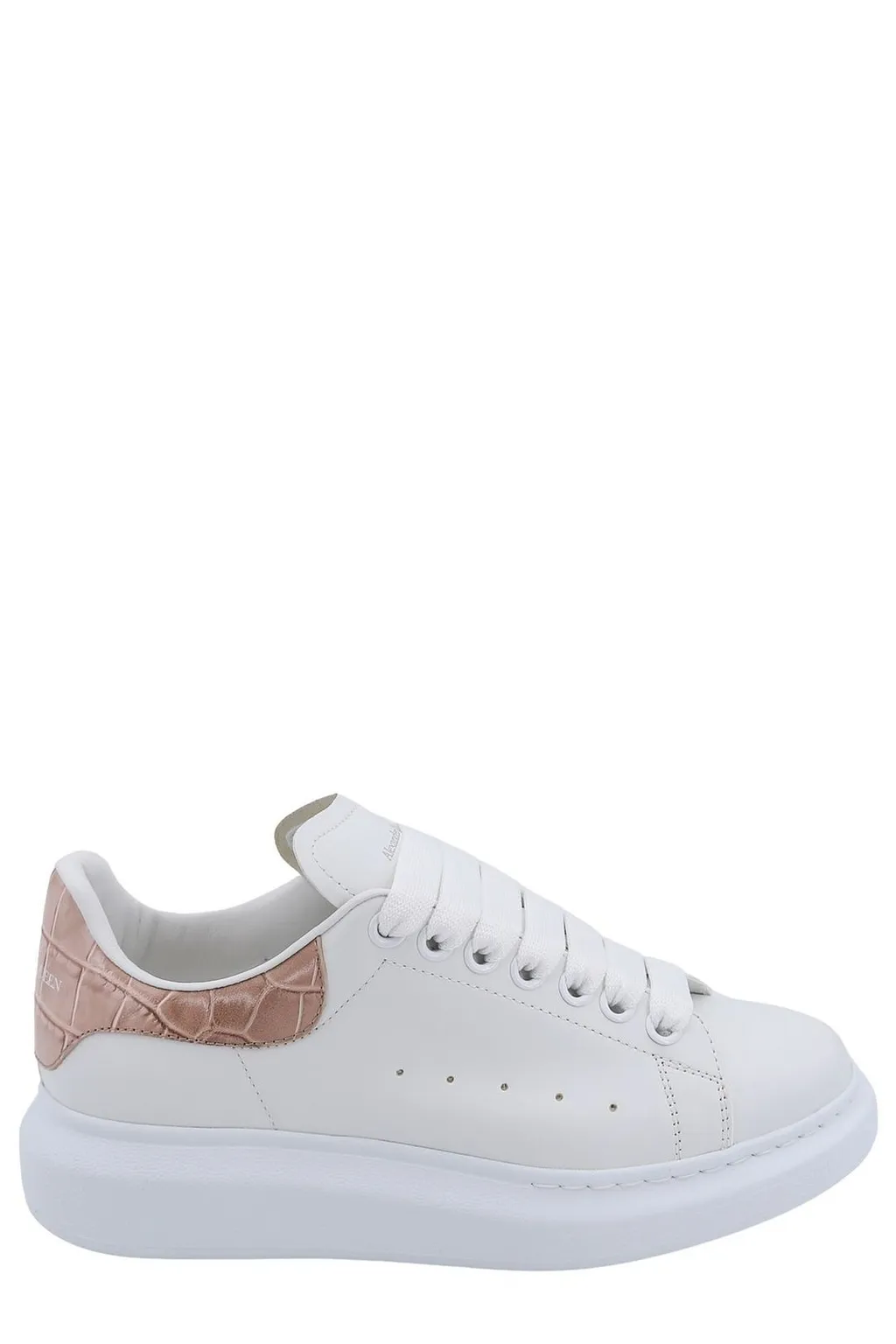 Almond-Toe Lace-Up Sneakers