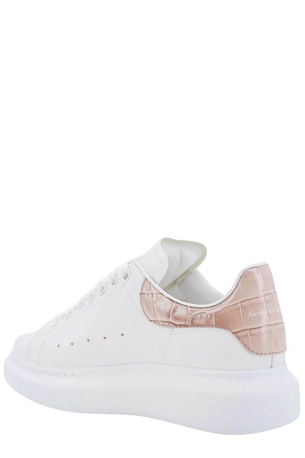 Almond-Toe Lace-Up Sneakers