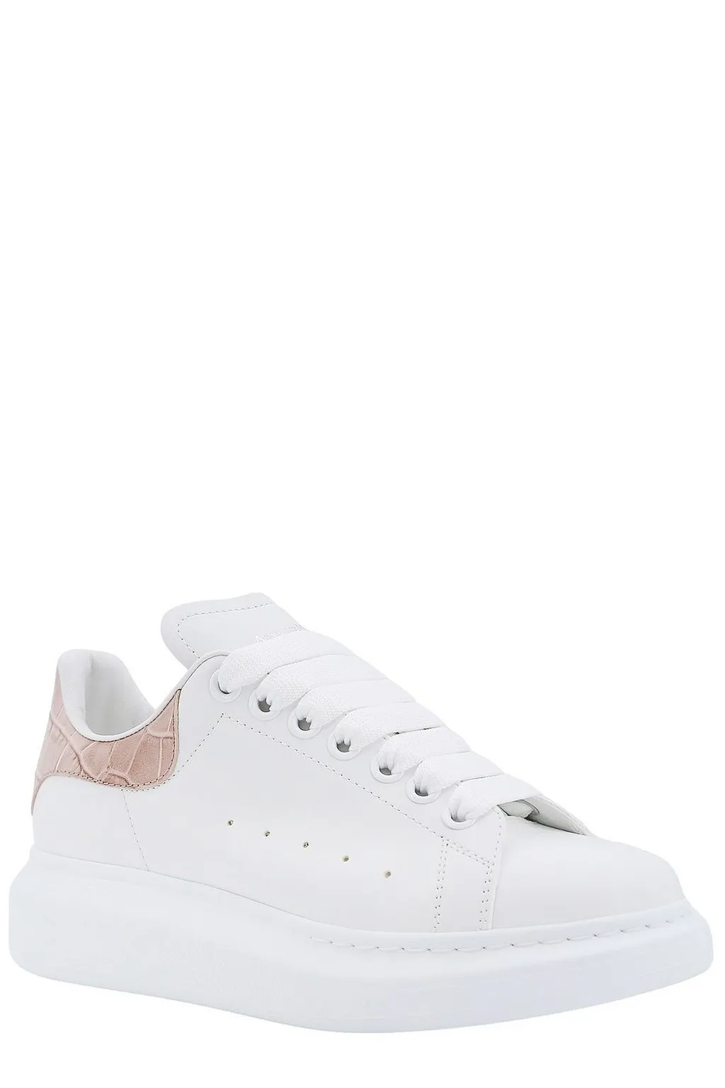 Almond-Toe Lace-Up Sneakers