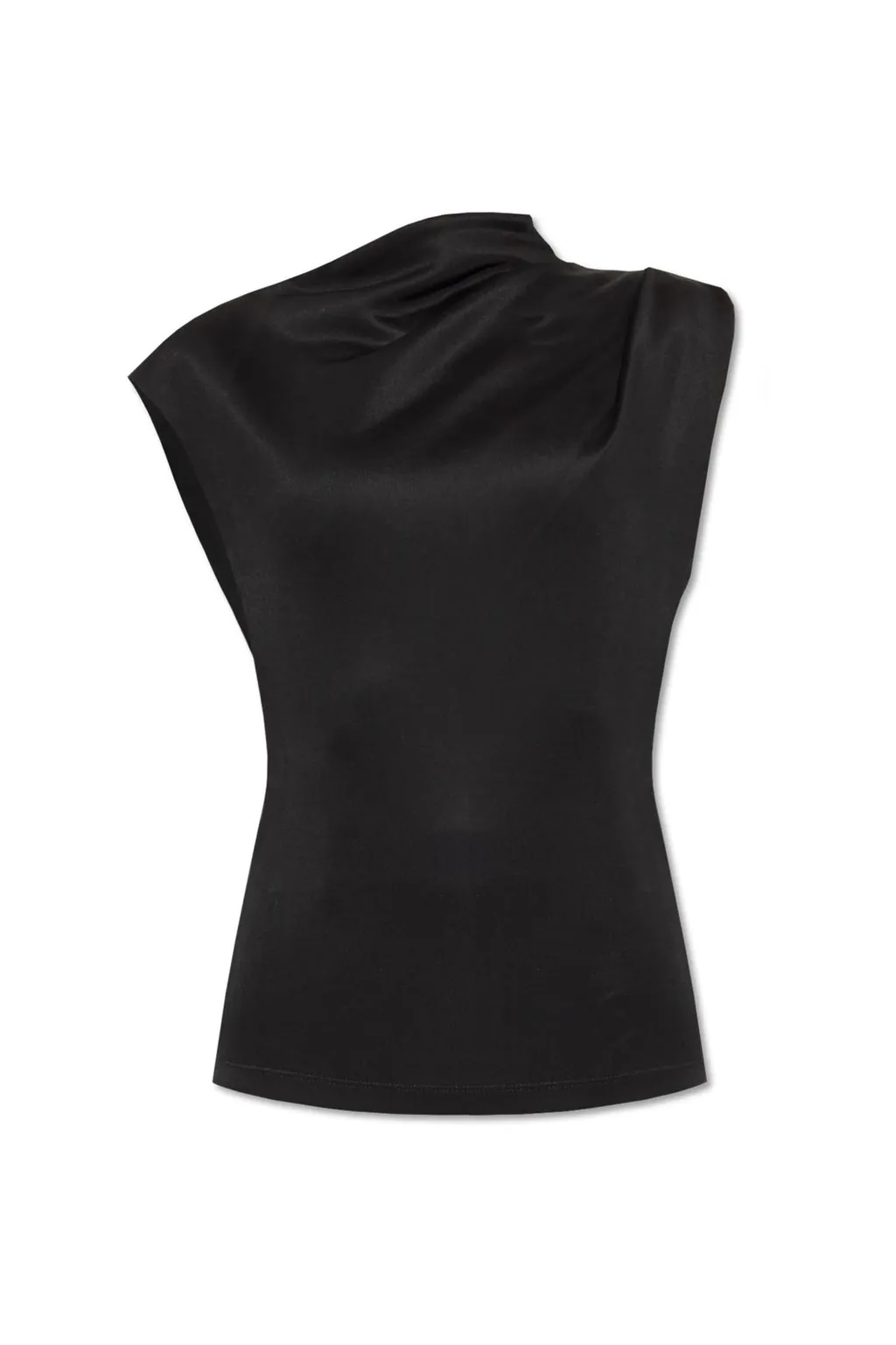 Asymmetric Draped Sleeveless Top