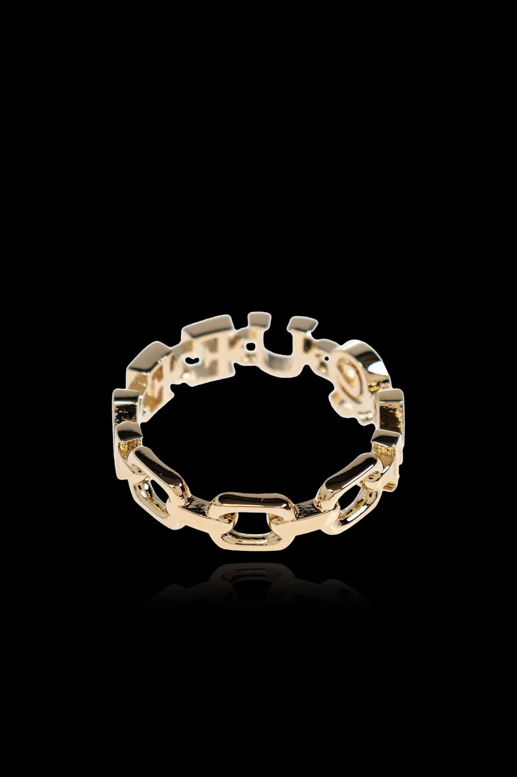 Logo Lettering Chain Ring