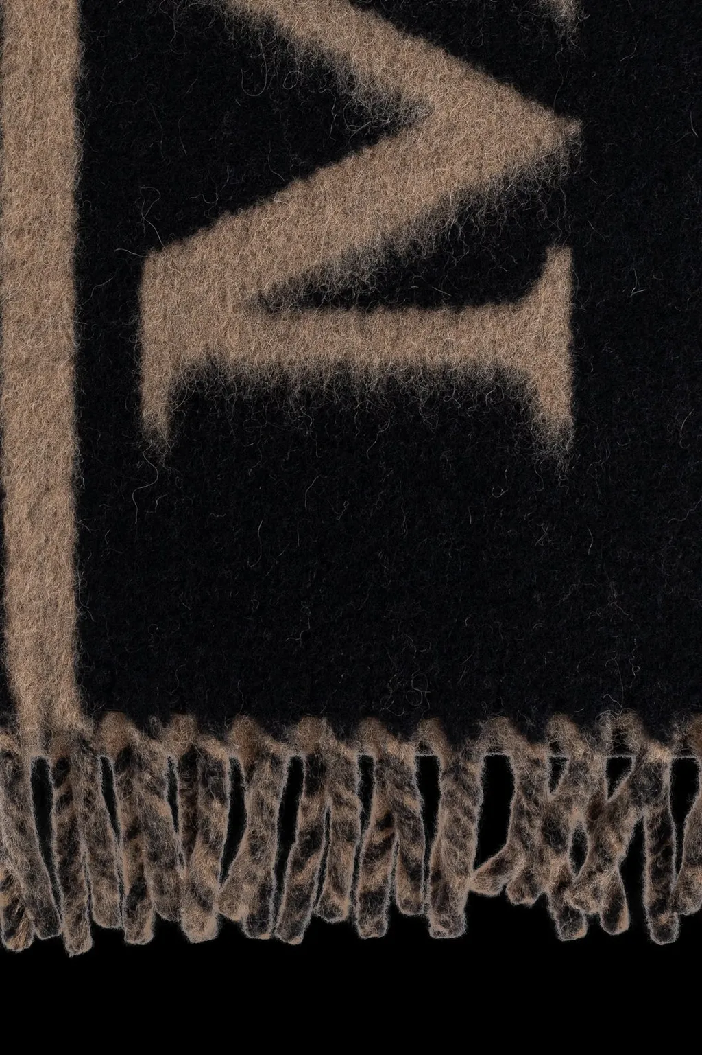 Logo Jacquard Fringed-Edge Scarf