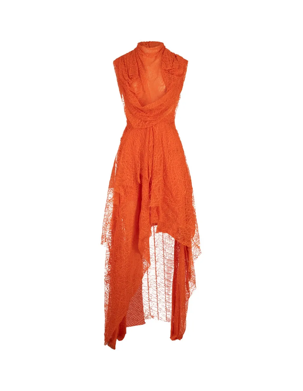 Asymmetric Sleeveless Midi Dress