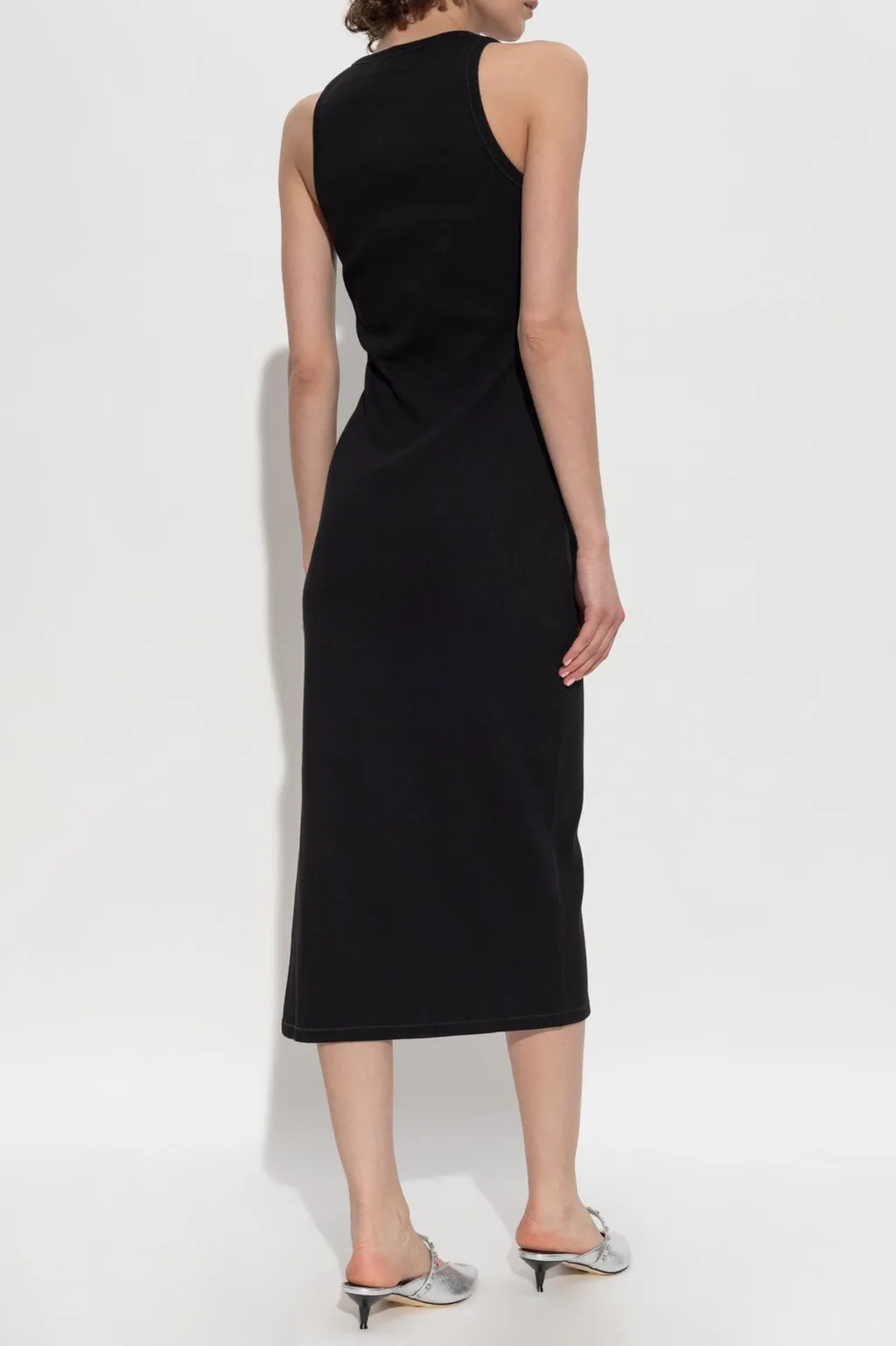 Ribbed Bodycon Sleeveless Midi Dress