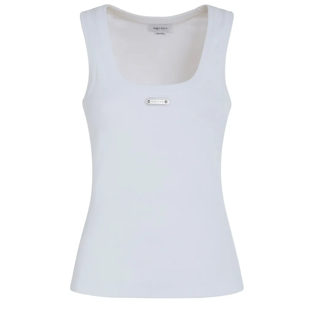 Placket Ribbed Tank Top