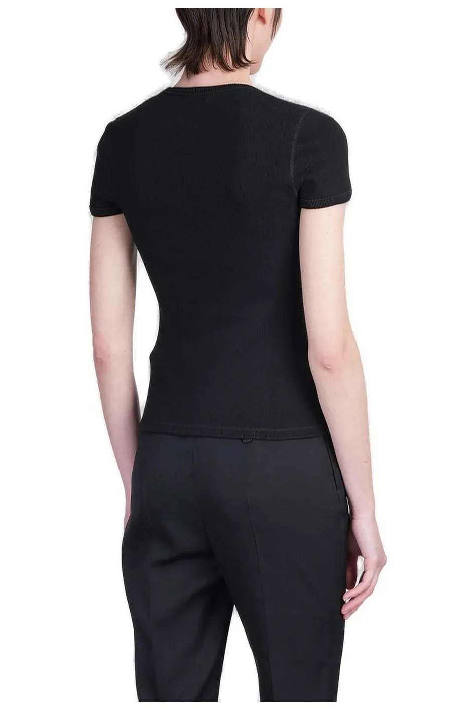 Logo-Plaque Scoop-Neck T-Shirt