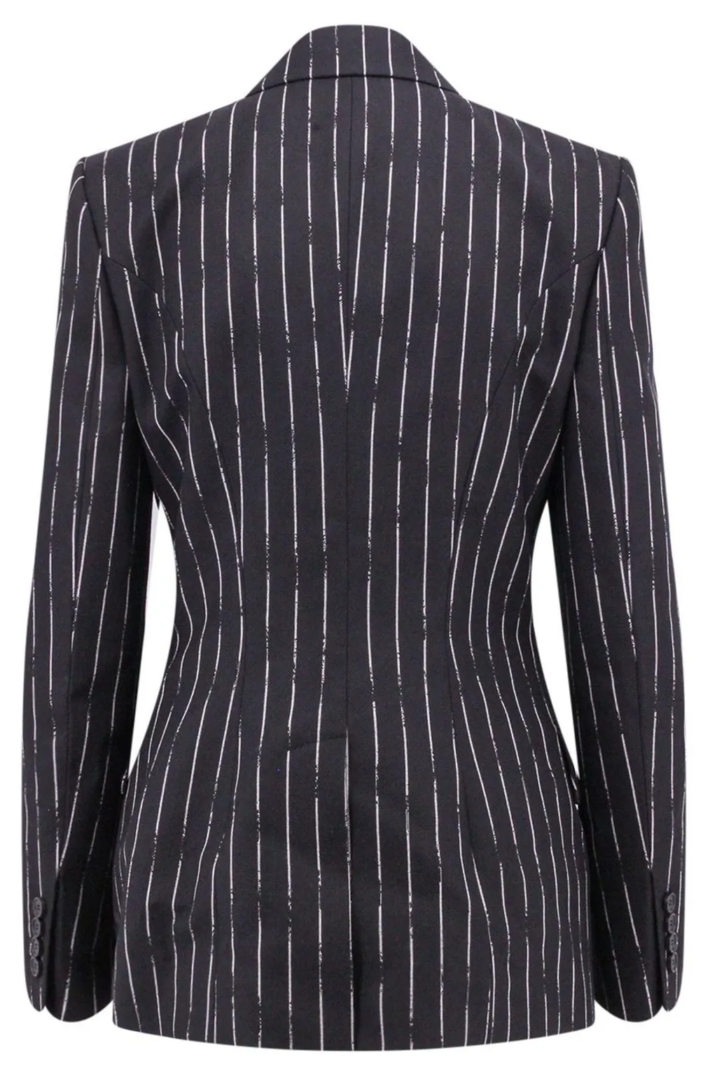 Double-Breasted Striped Blazer