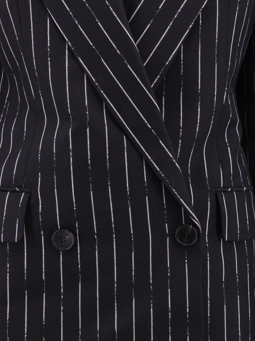 Double-Breasted Striped Blazer