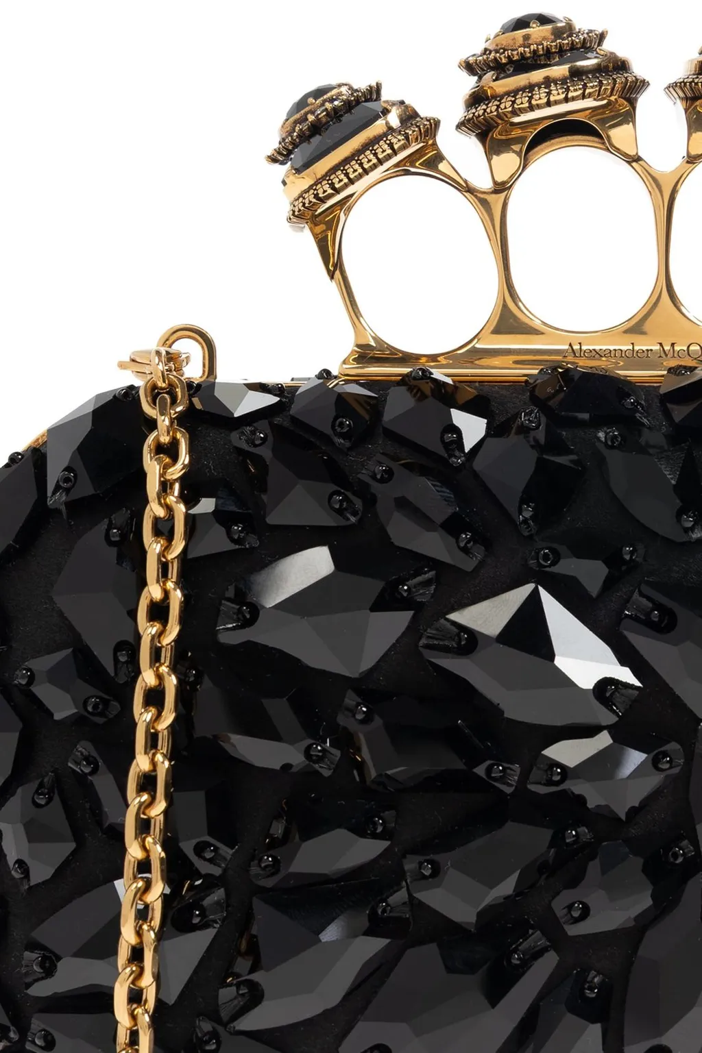 Spider Embellished Knuckle Clutch Bag