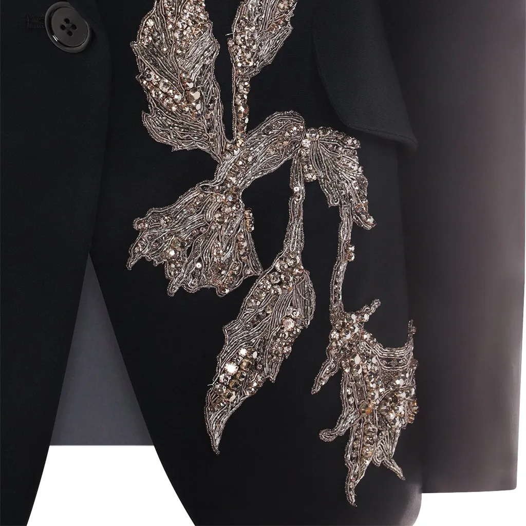 Single Breasted Embellished Blazer