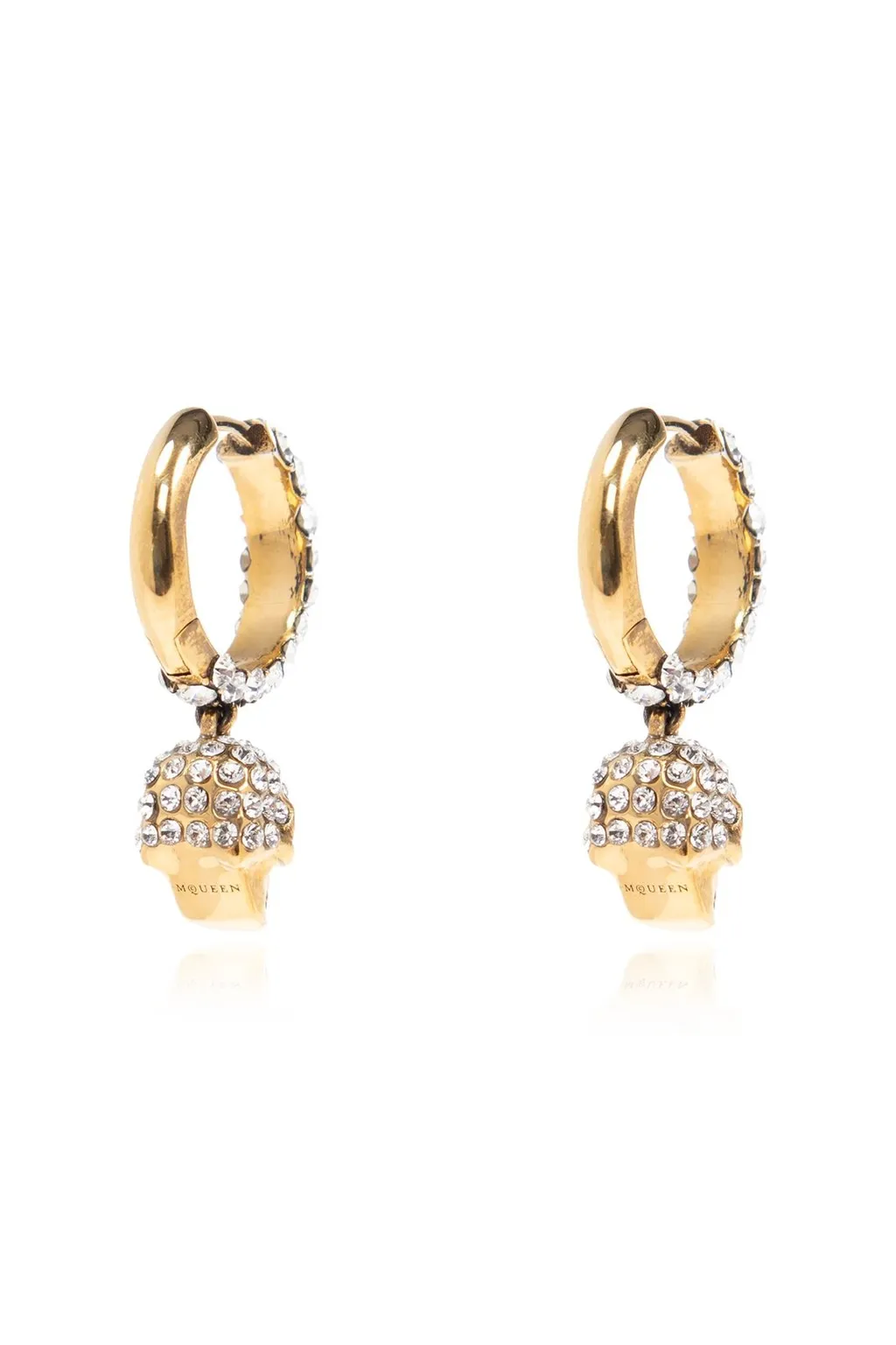 Skull Pendant Embellished Earrings