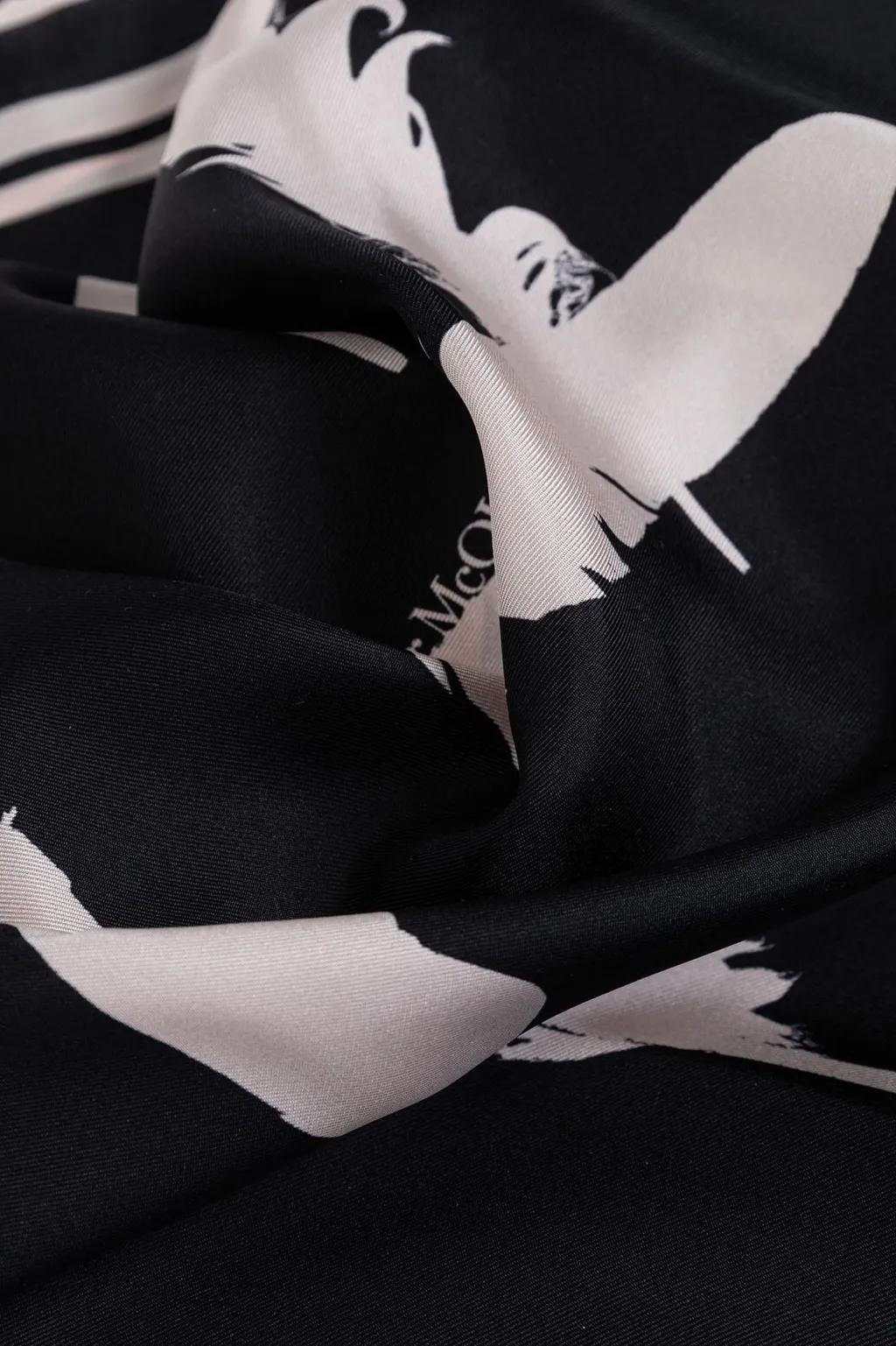 Feather Printed Finished-Edge Scarf